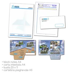 Coordinato Studio Paglia: cancelleria e coordinati realizzato da Risoluzioni Grafiche