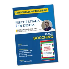 Presentazione Libro Bocchino 2025: manifesti e locandine realizzato da Risoluzioni Grafiche